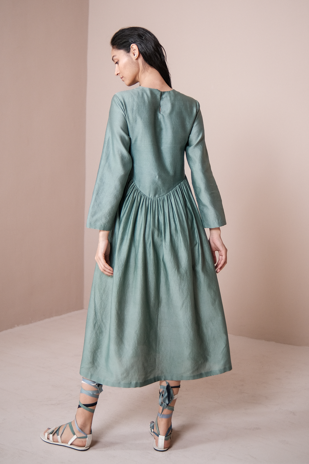 Textured Yoke Dress