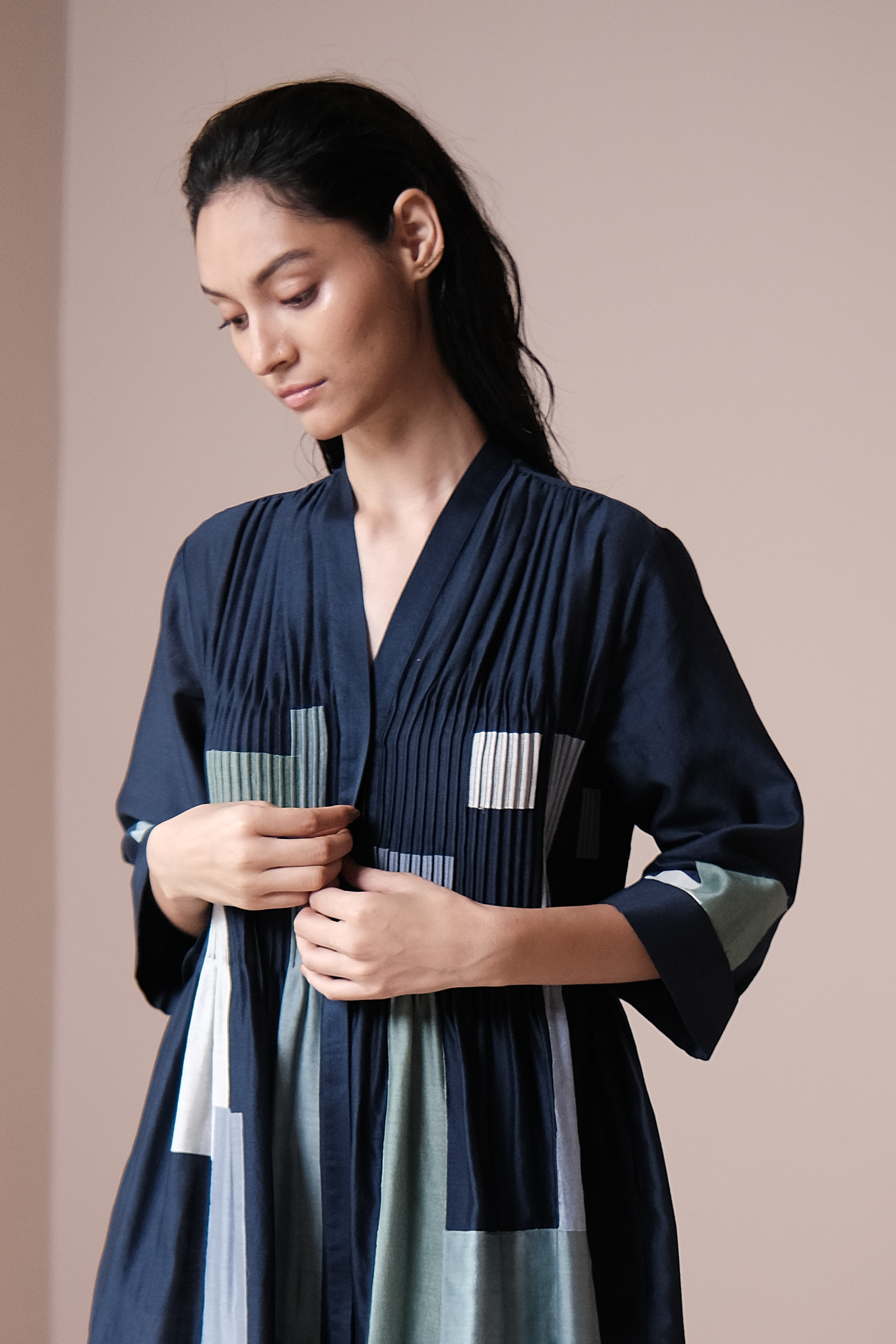 Patchwork Midi Dress