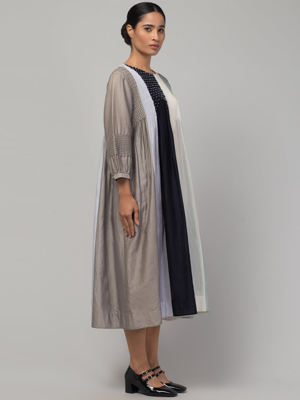Handsmocked panel dress