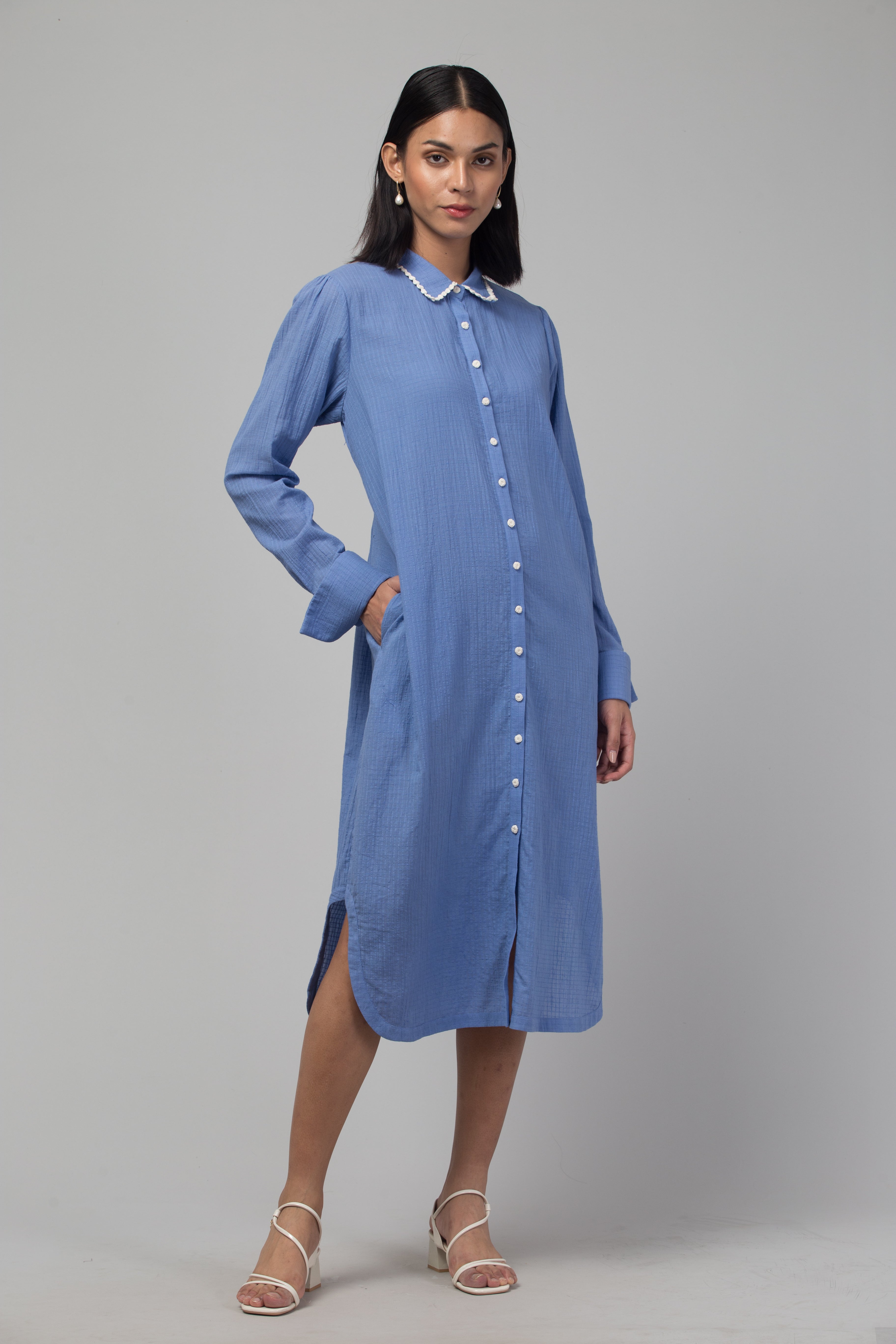 Sapphire shirt dress
