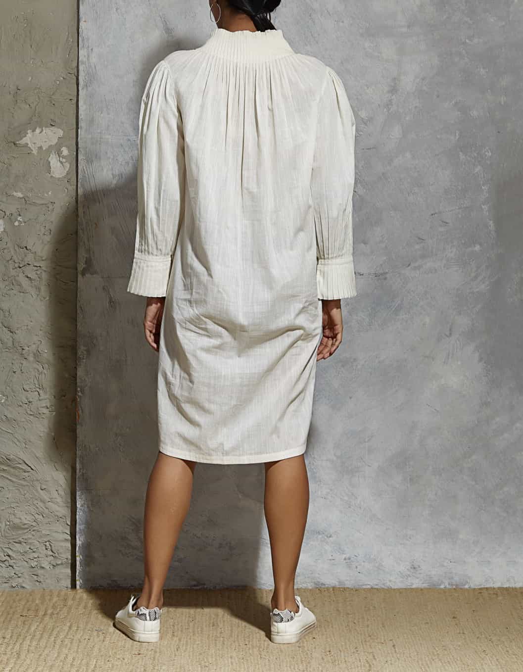 Asymmetric Pintuck Dress