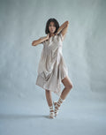 Chequered Fold Dress