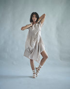 Chequered Fold Dress
