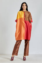 Rust Colorblocked Tunic