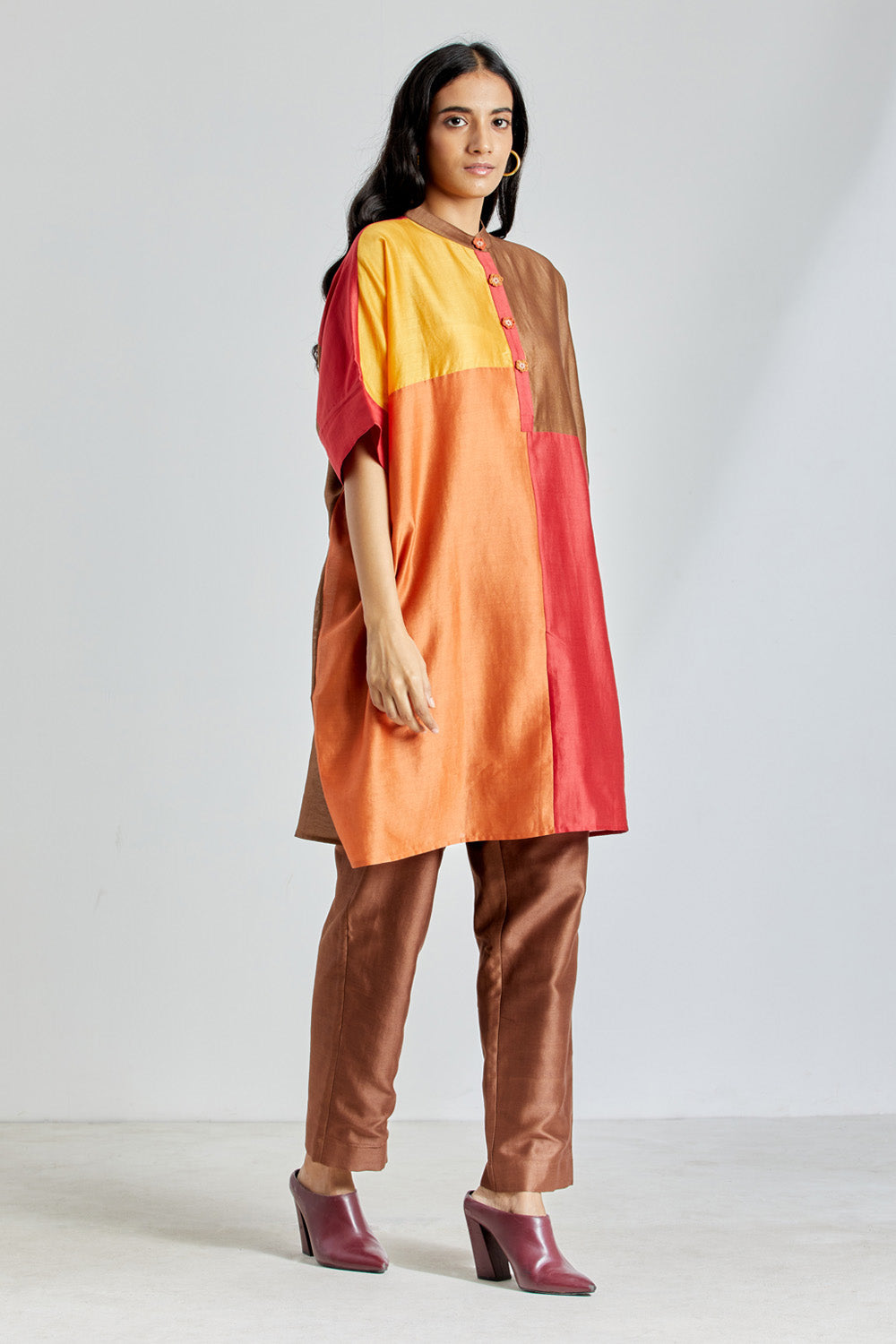 Rust Colorblocked Tunic