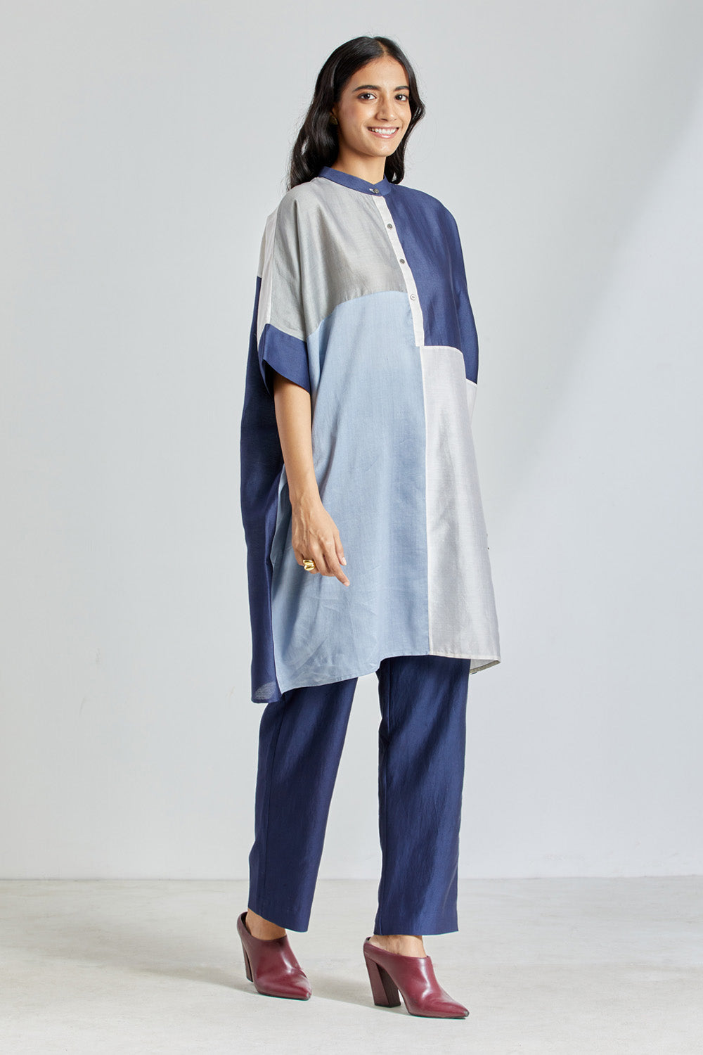 Colorblocked Straight Tunic