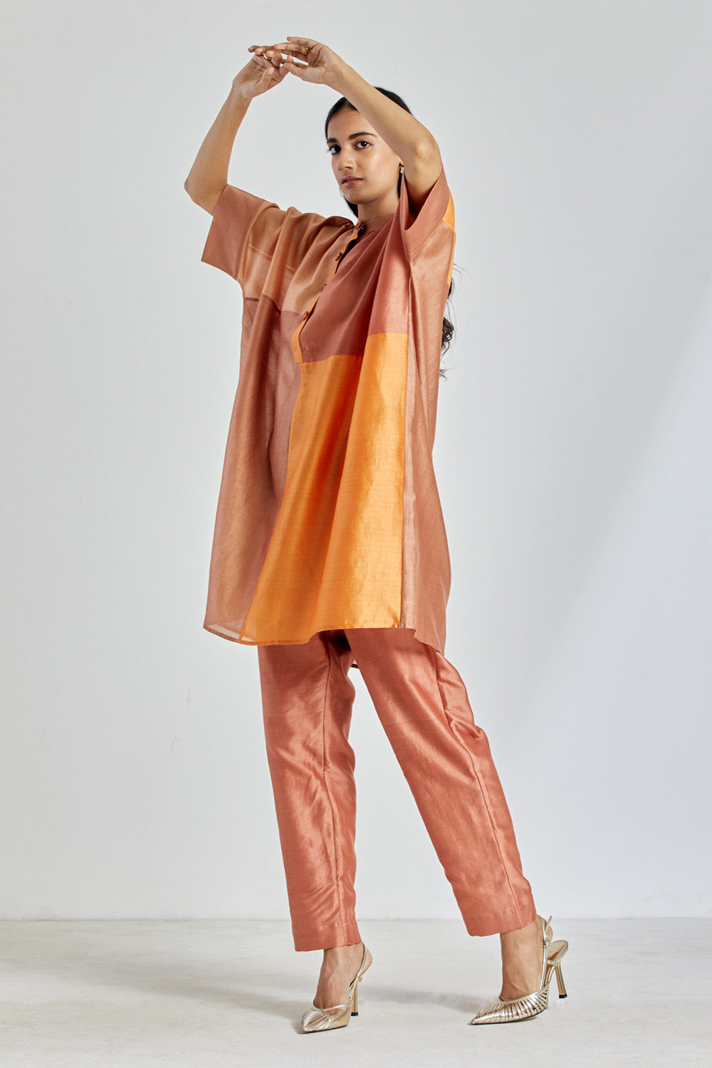 Rust Colorblocked Tunic