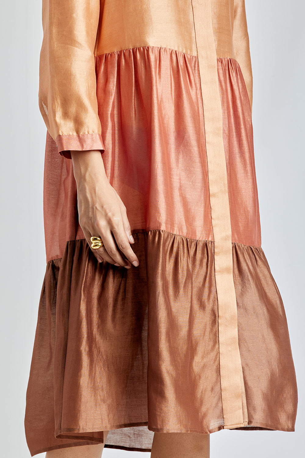 Button Down Tier Dress