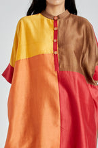 Rust Colorblocked Tunic