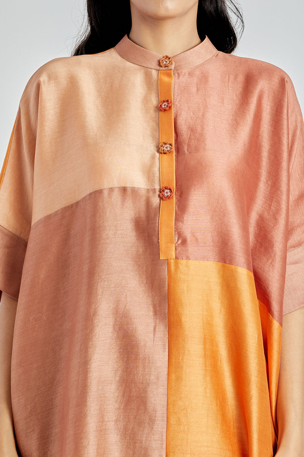Rust Colorblocked Tunic