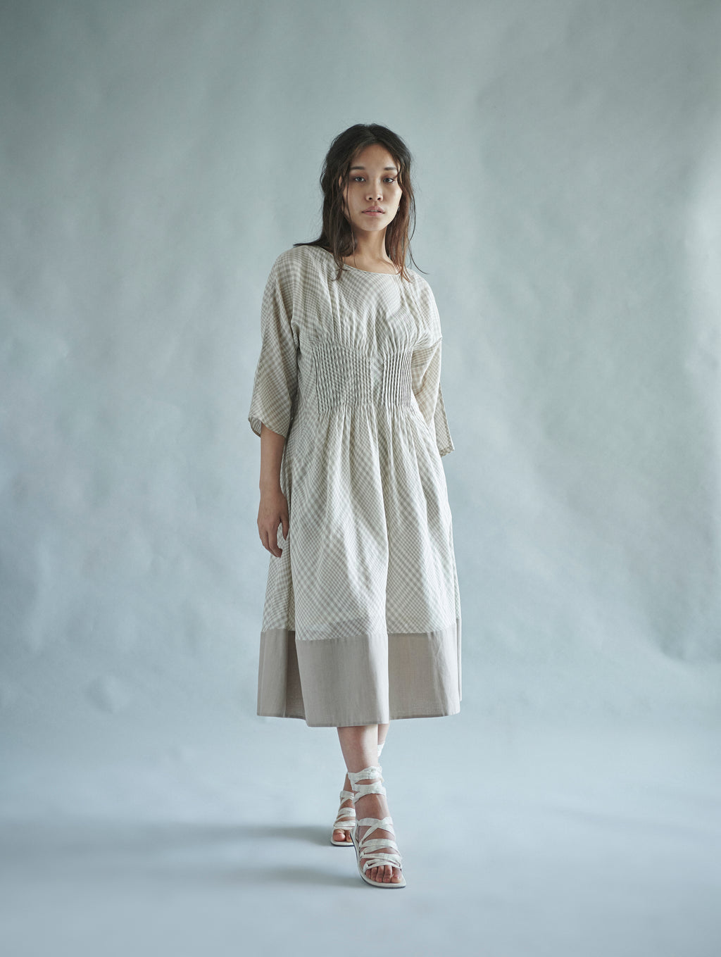 Sculpted Chequered Dress