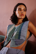 Colorblocked Textured Bib