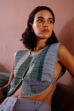 Colorblocked Textured Bib