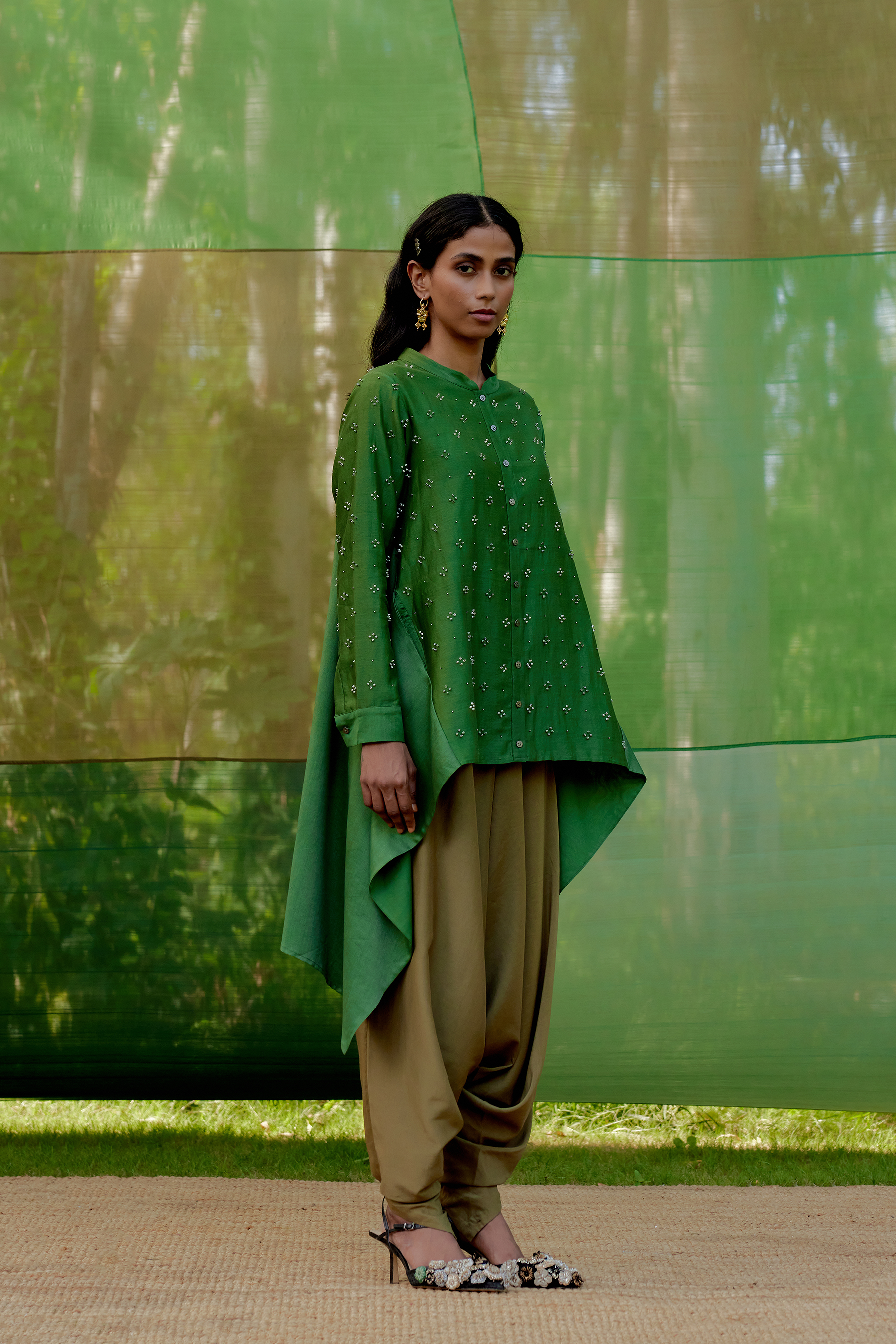 Button down Flared Shirt