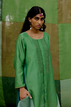Colorblocked Flared Tunic