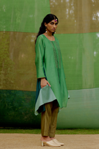 Colorblocked Flared Tunic