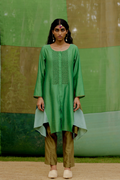 Colorblocked Flared Tunic
