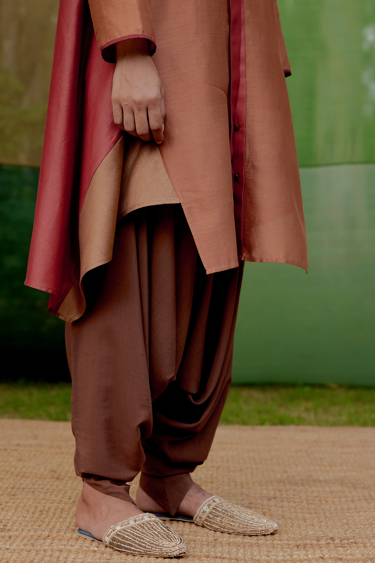 Colorblocked Flared Tunic