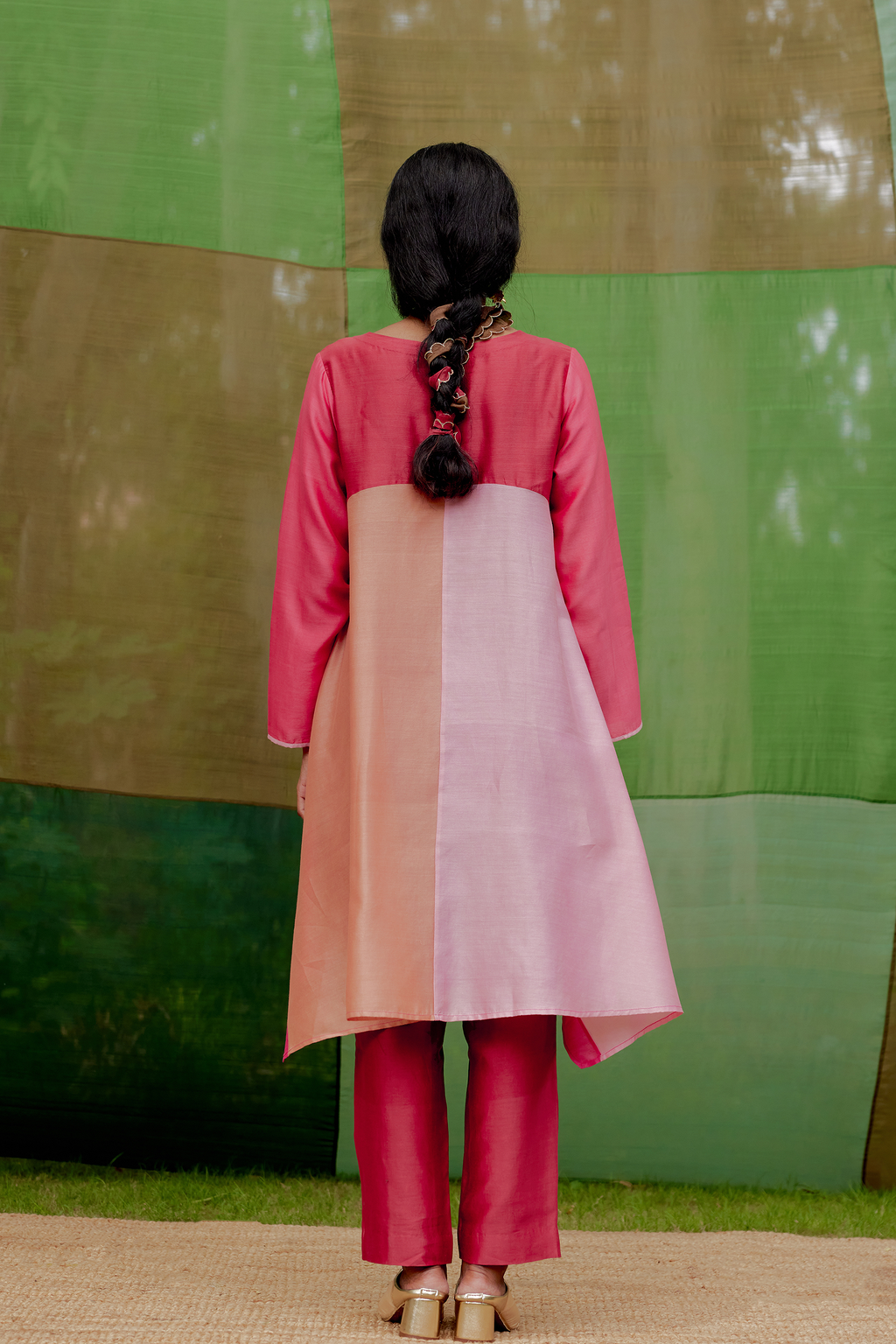 Colorblocked Flared Tunic