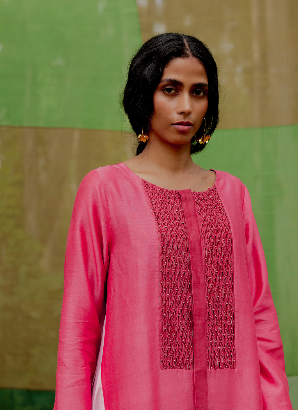 Colorblocked Flared Tunic