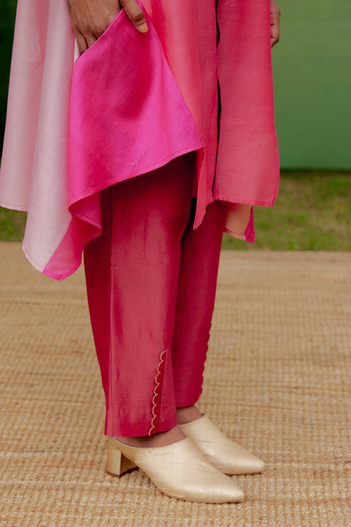 Colorblocked Flared Tunic