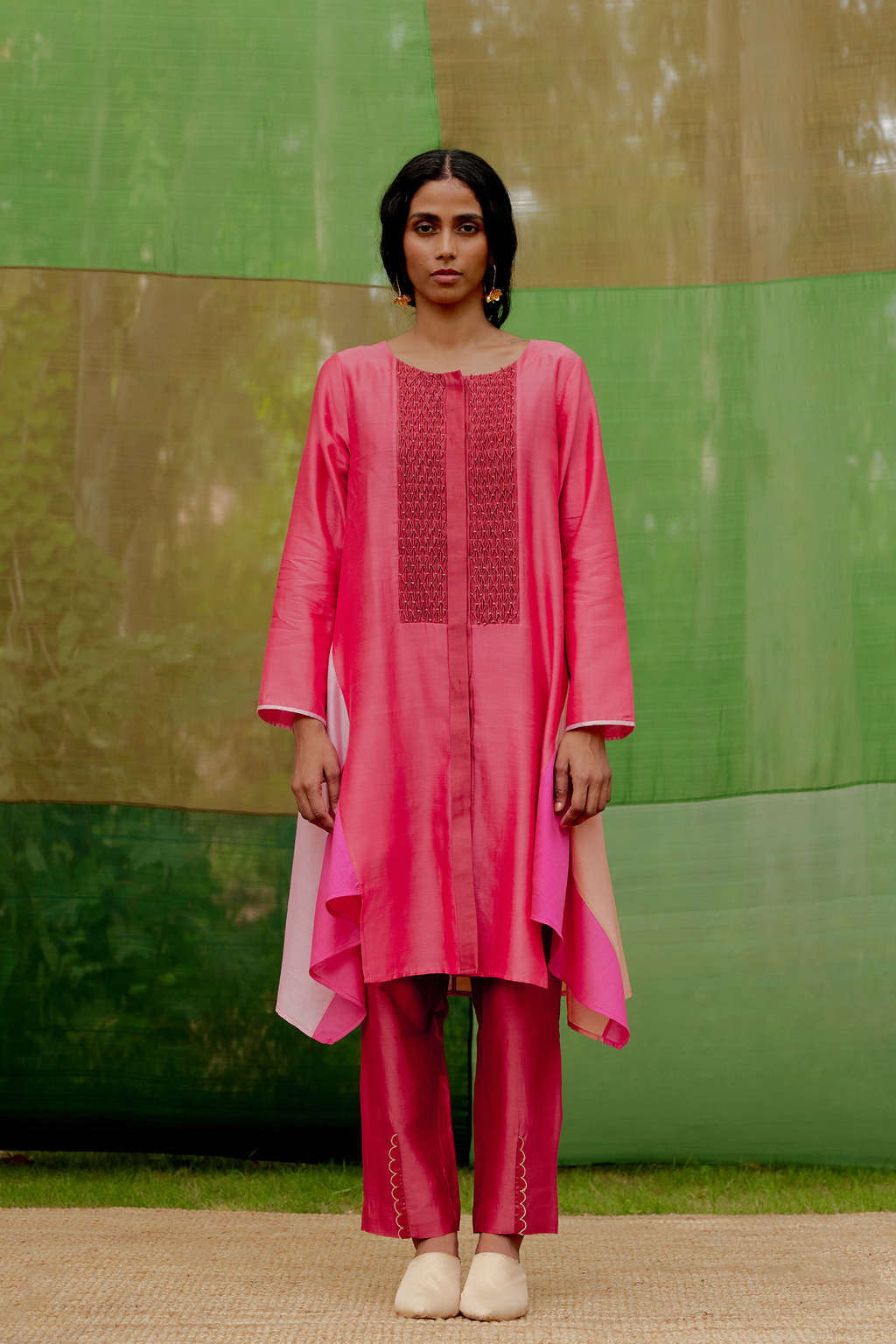 Colorblocked Flared Tunic