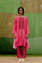 Colorblocked Flared Tunic