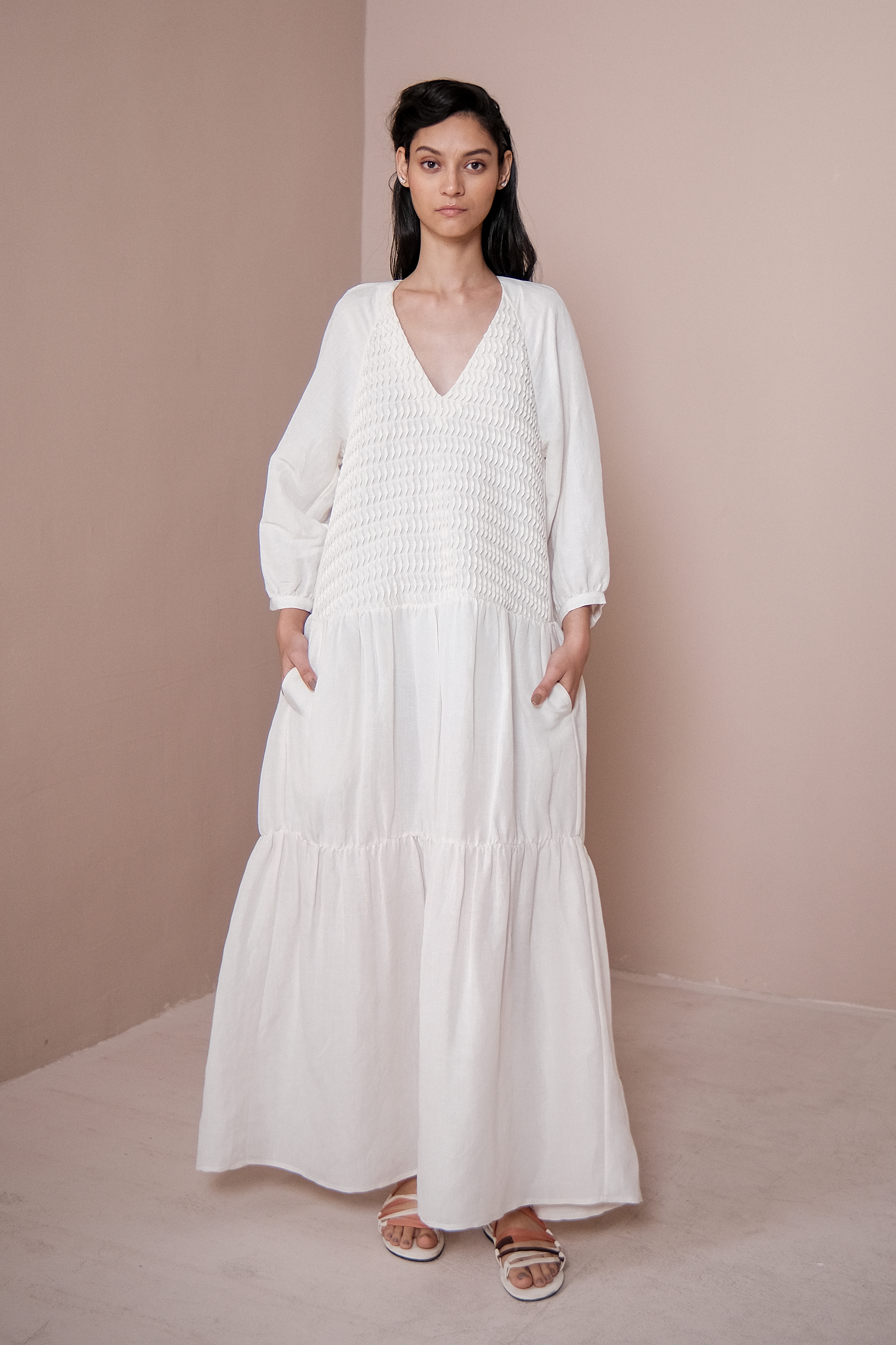 Tiered Textured Dress