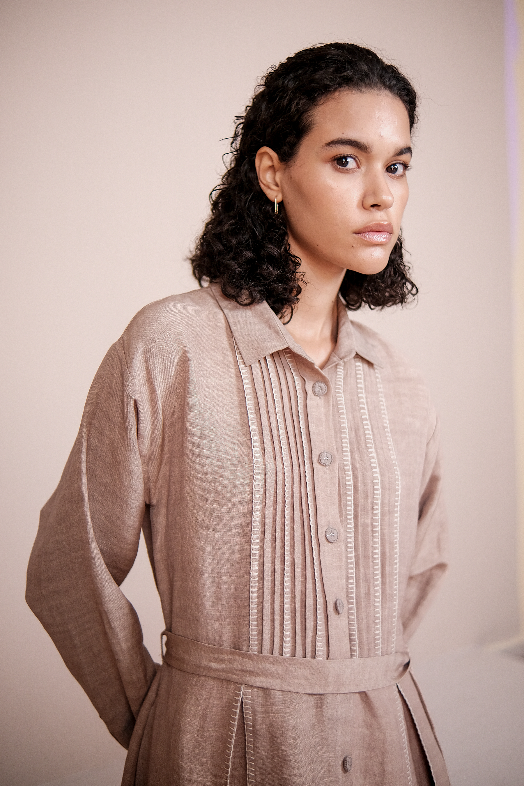 Collared Crochet Dress