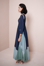 Colorblocked Flared Dress