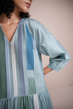 Tiered Patchwork Dress