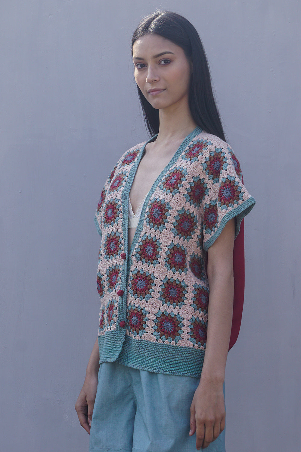 Rose Crochet Cardigan