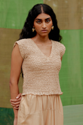 Handsmocked Crop Top