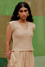 Handsmocked Crop Top