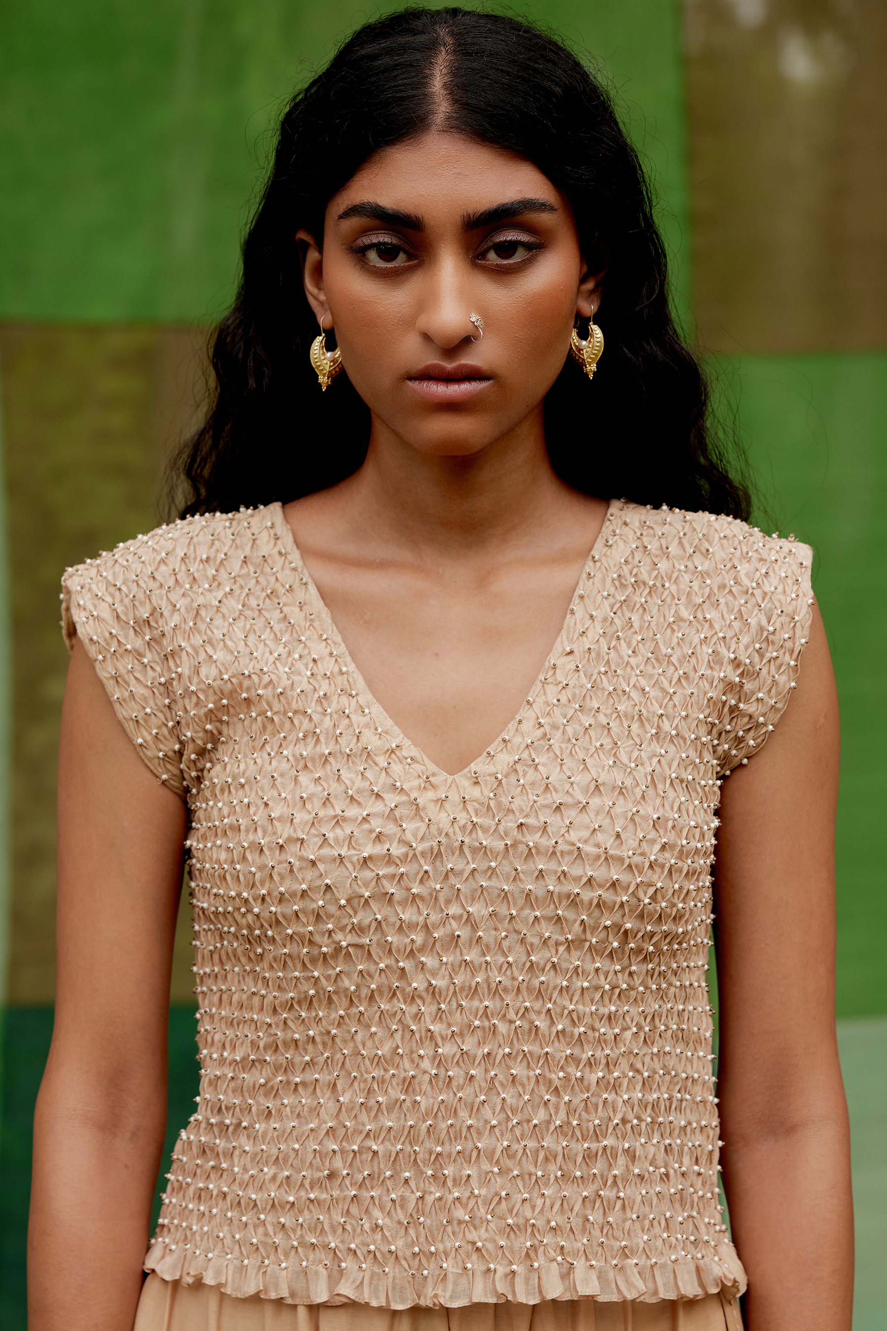 Handsmocked Crop Top