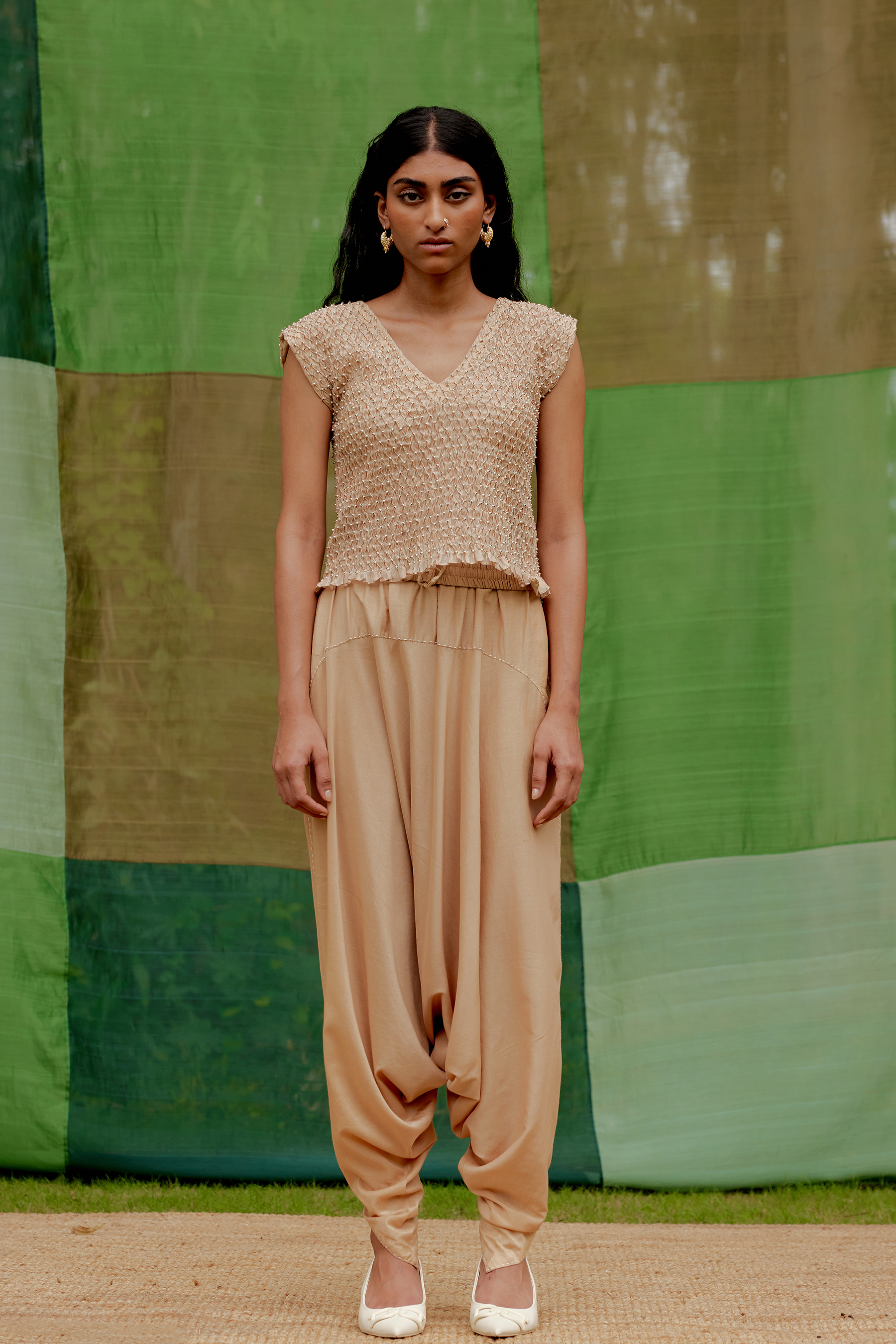 Handsmocked Crop Top