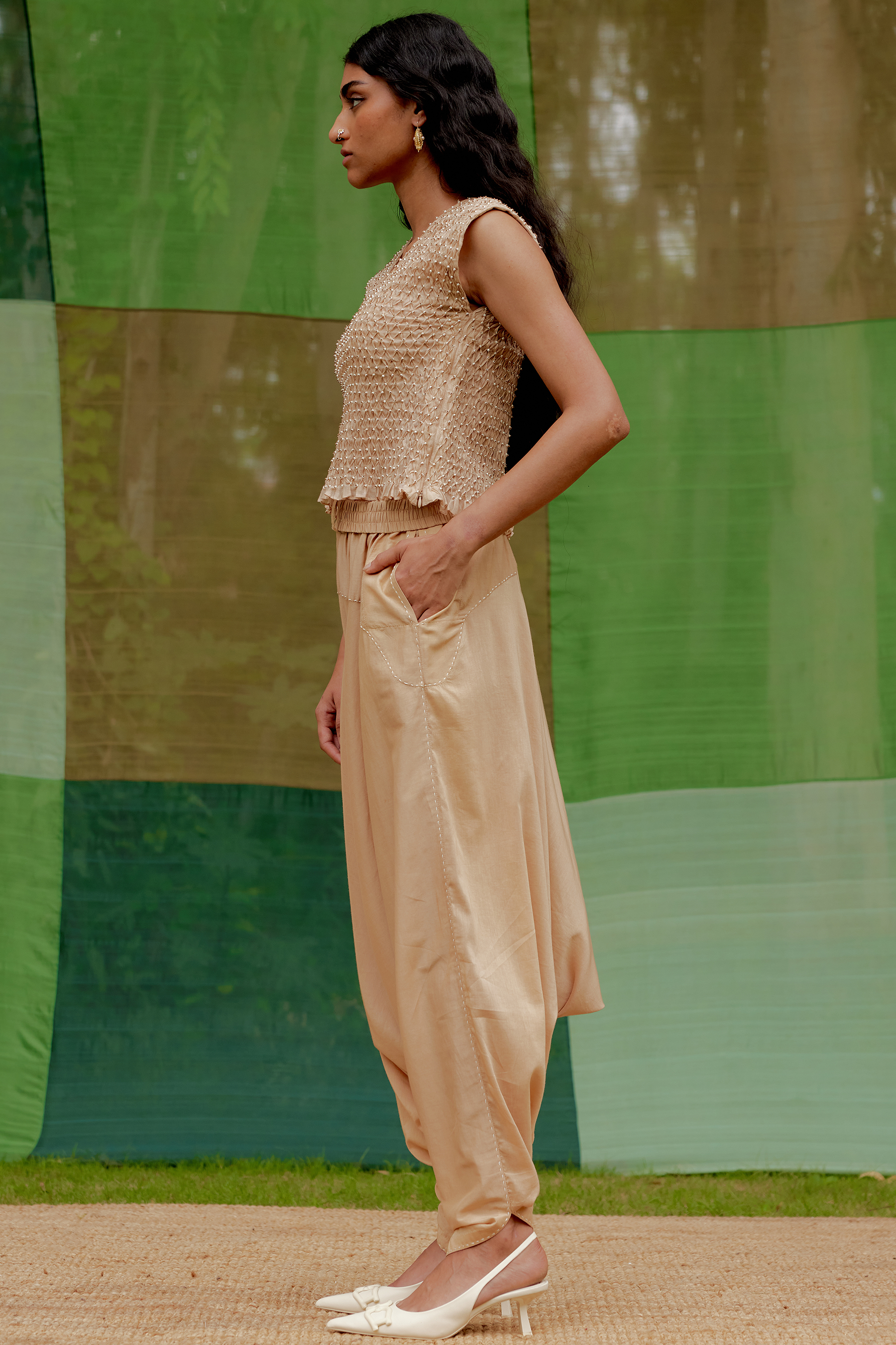 Handsmocked Crop Top