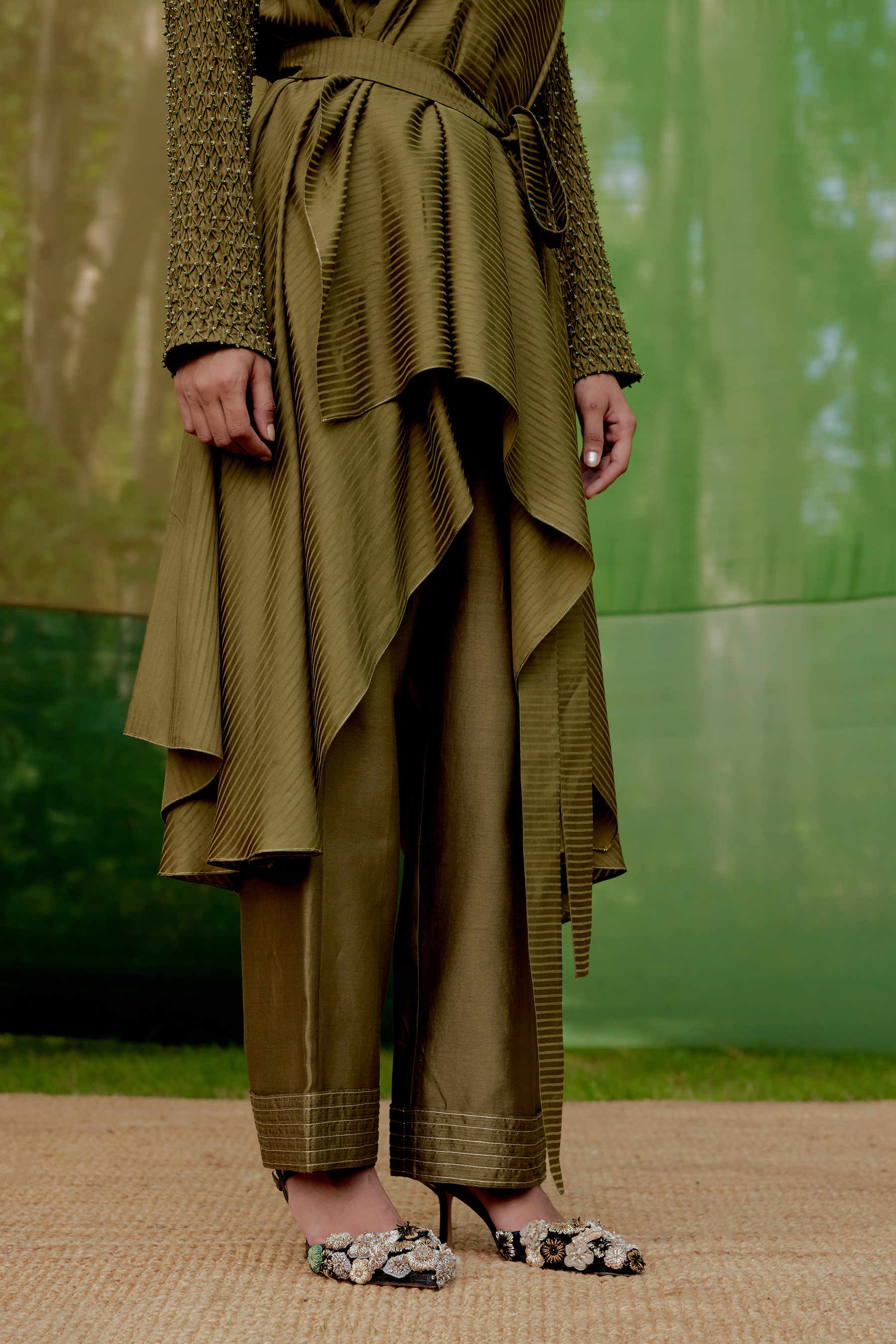 Handsmocked Sleeve Jacket