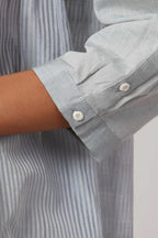 Chikankari Striped Shirt