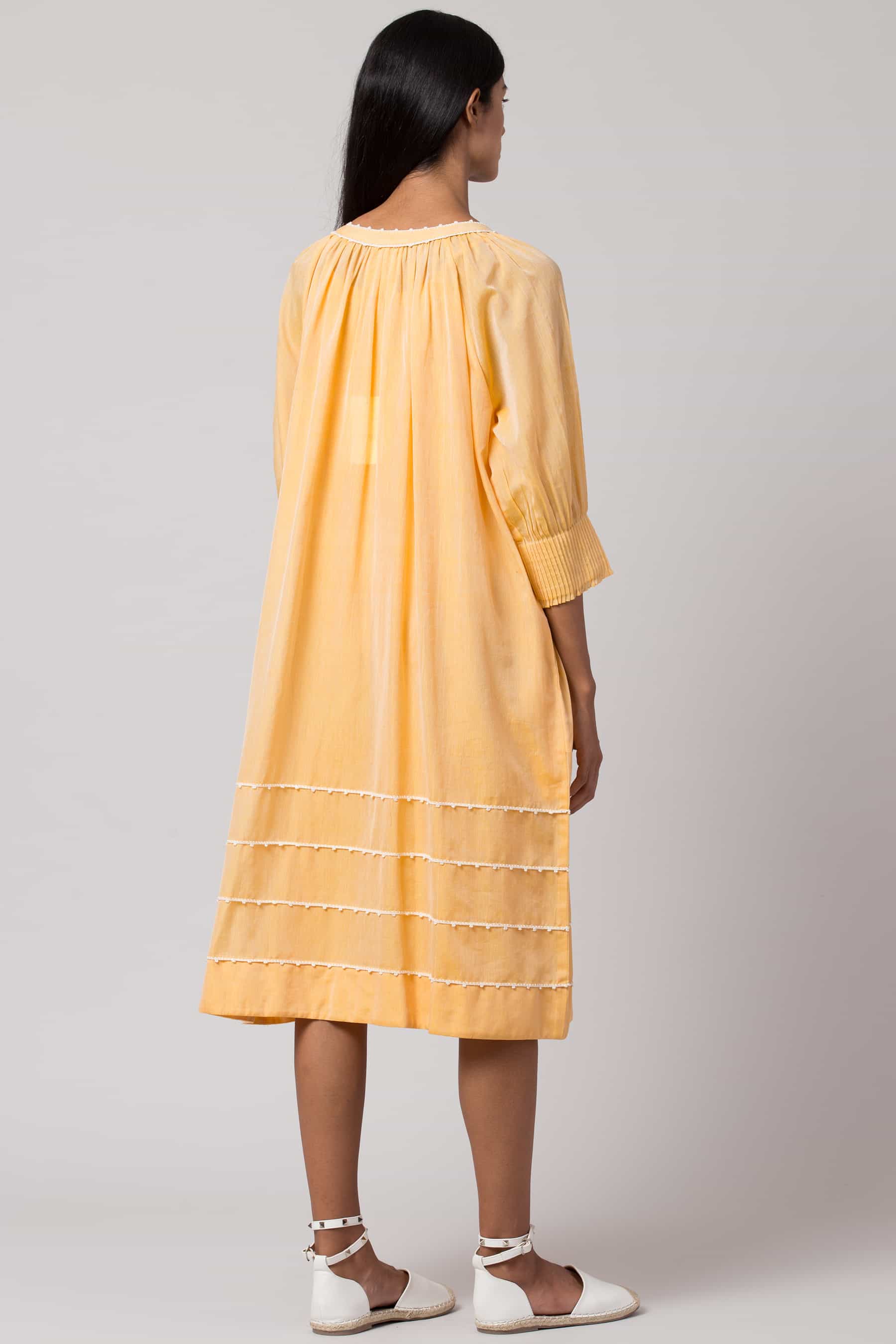 Cocoon Pintuck Dress