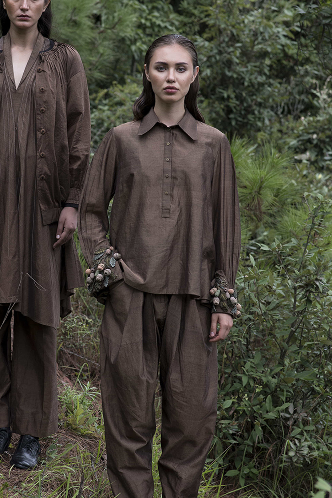 3D Cuff Shirt and Trouser Set