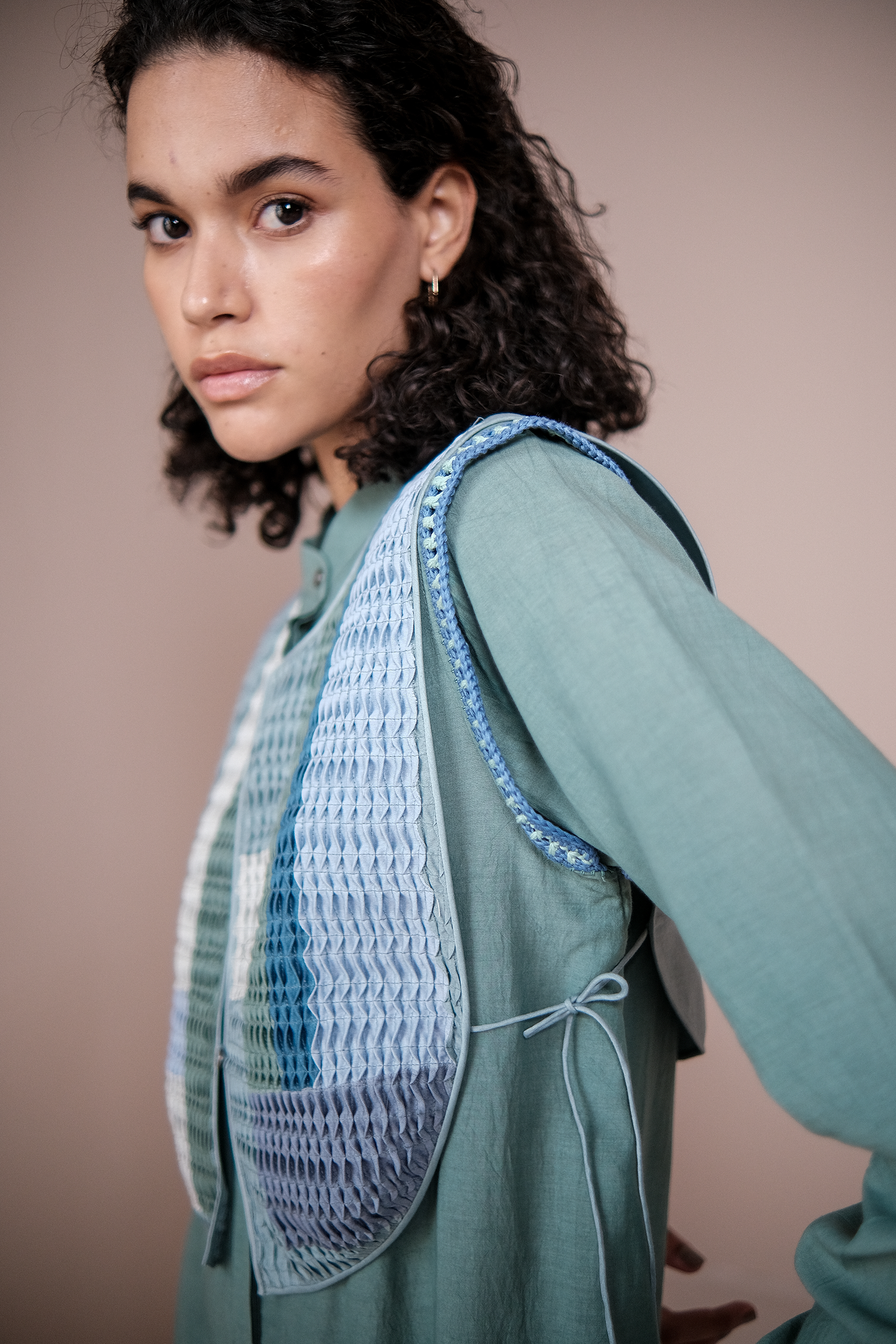 Shirt Dress with Bib