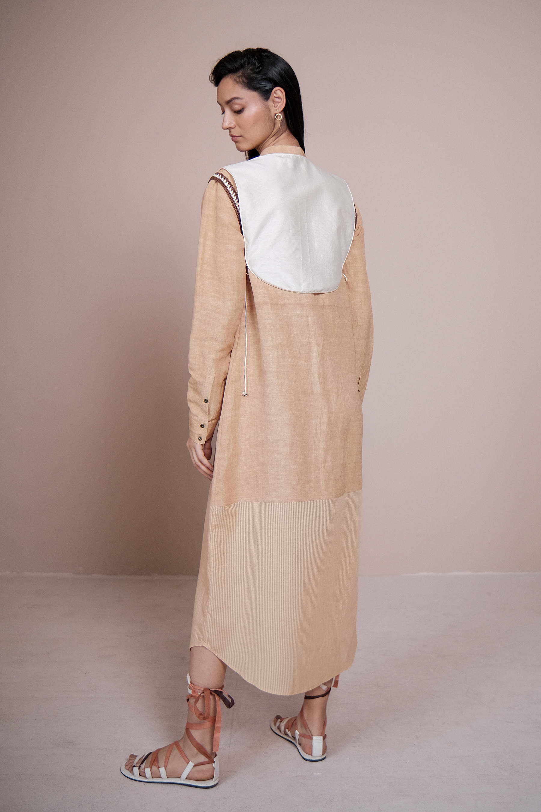 Shirt Dress with Bib