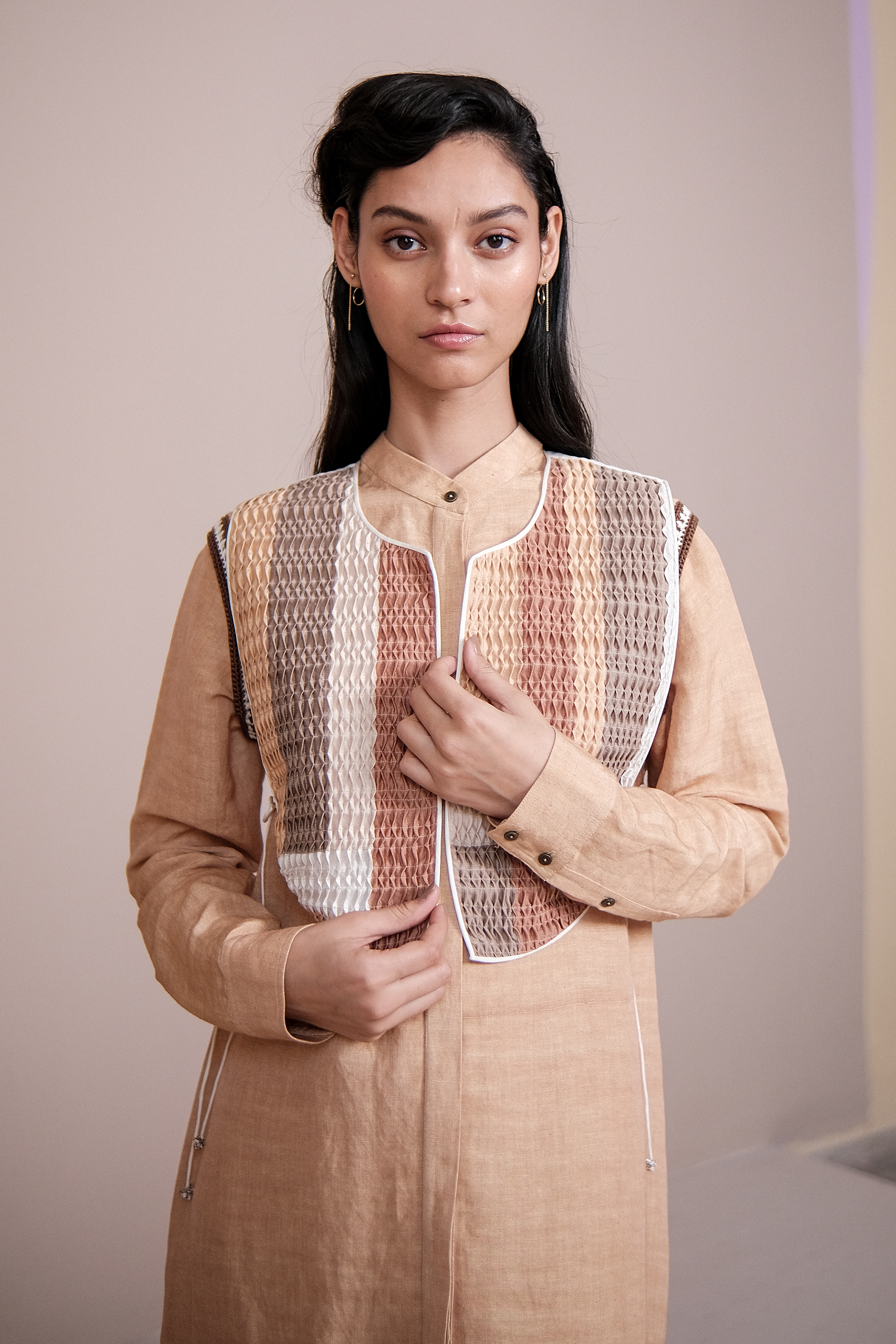 Shirt Dress with Bib