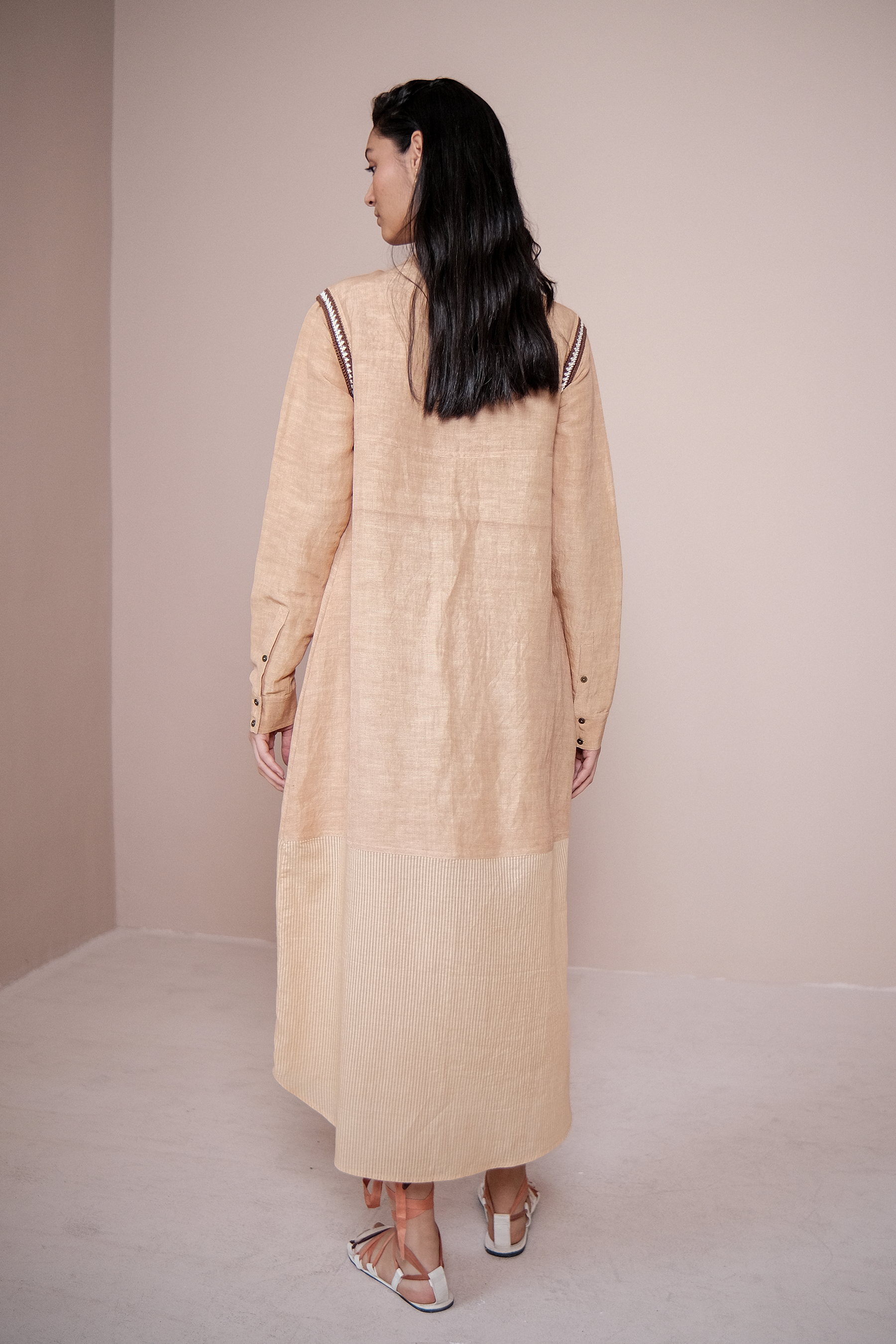 Shirt Dress with Bib