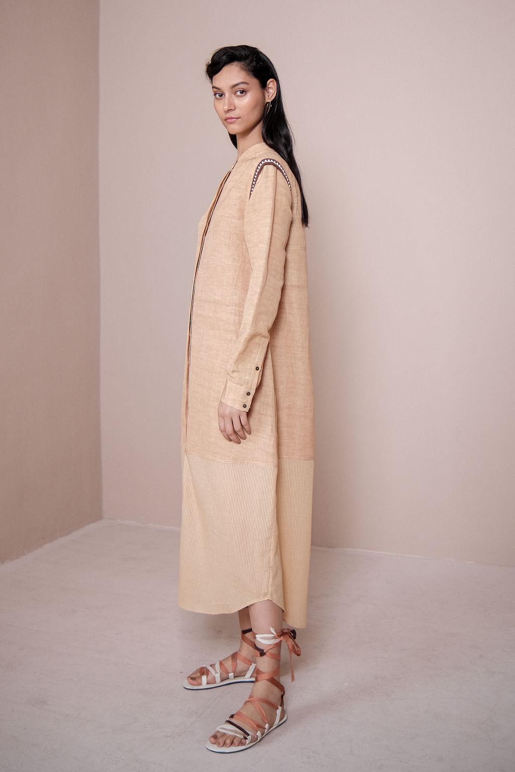 Shirt Dress with Bib