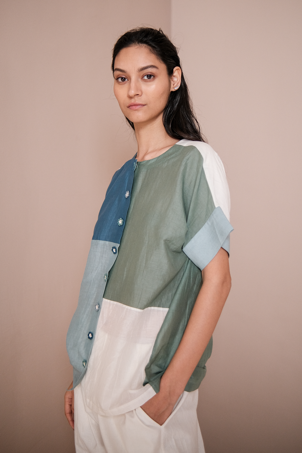 Color-Blocked Shirt