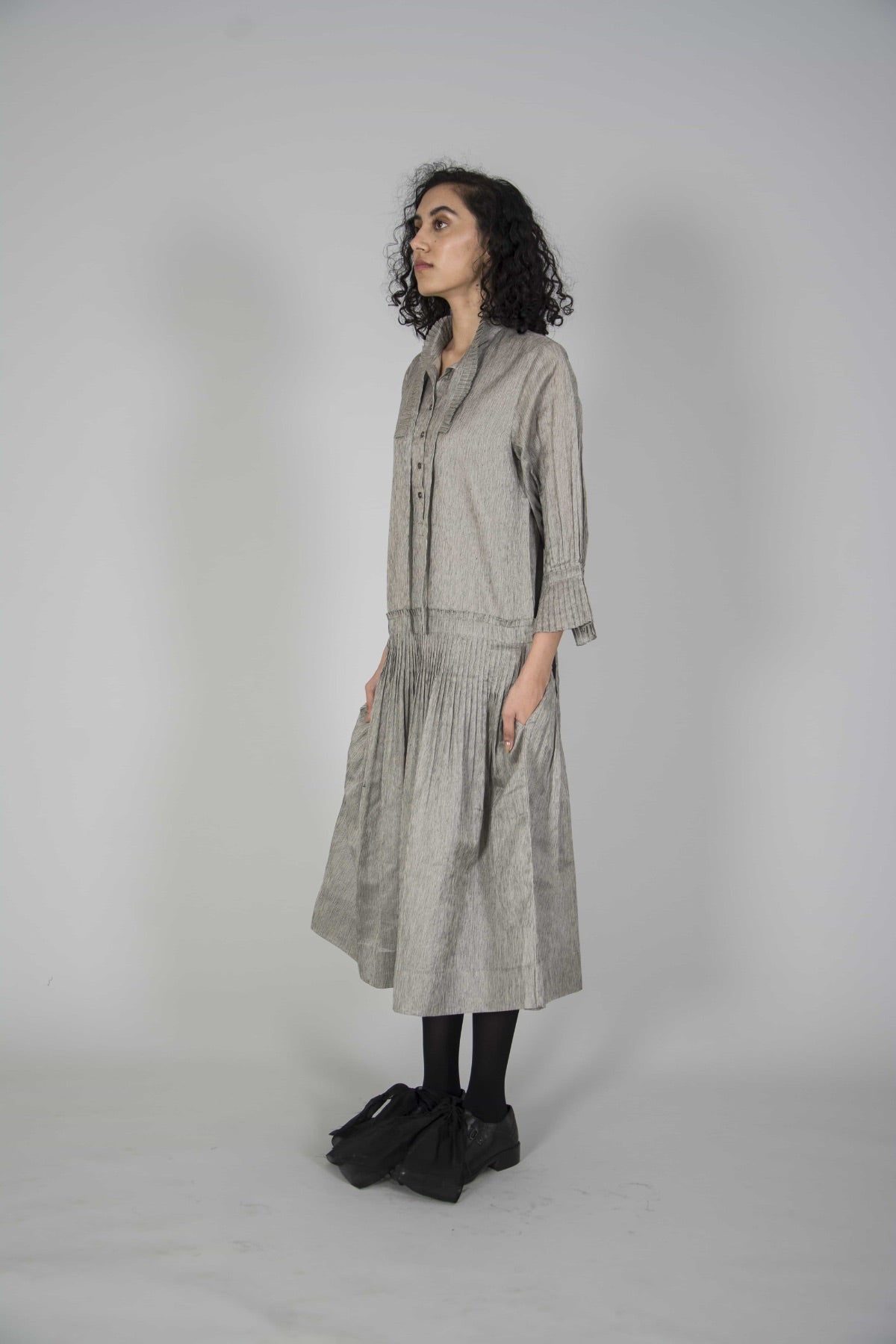 Sand Pleat Dress