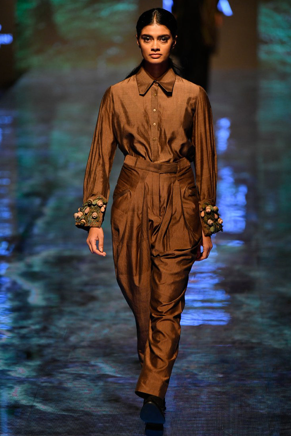 3D Cuff Shirt and Trouser Set