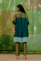 Straight Color-blocked Tunic